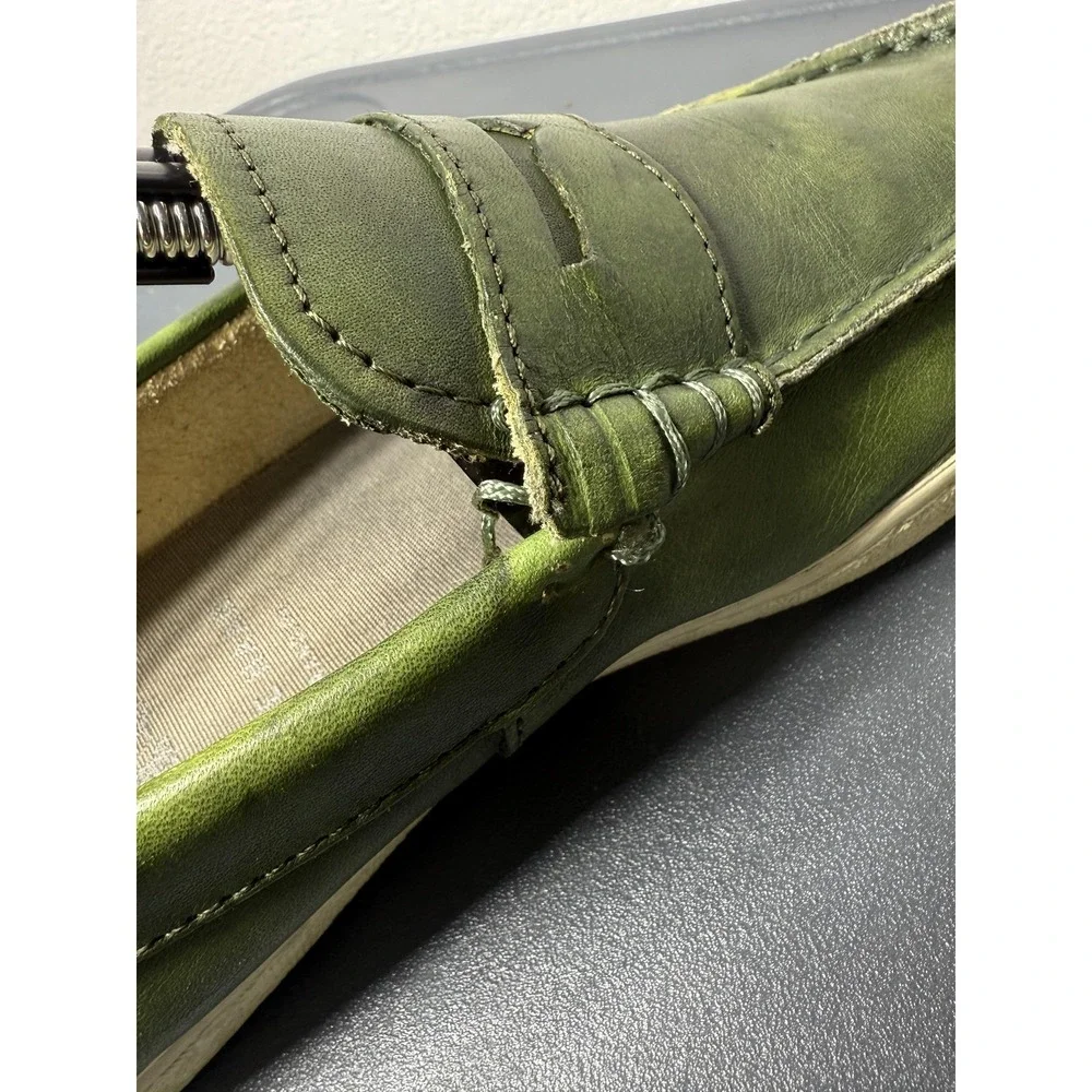 Cole Haan Shoes‎ Mens Size 7 Green Leather Penny Loafer Casual Slip On Grand.OS